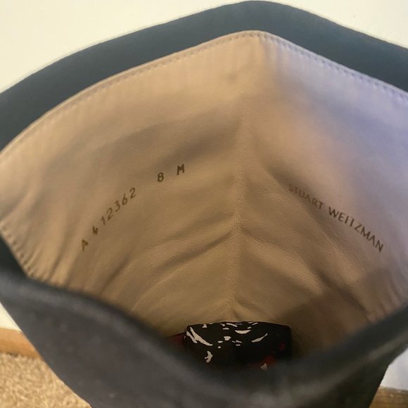 Tall Black Stuart Weitzman Suede Boots, Size 8 - Picture 7 of 11